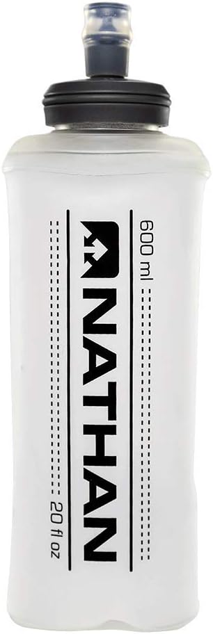 Nathan 20oz Soft Flask w/Bite Top, Running Water Bottle, Collapsible Water Bottle, Travel