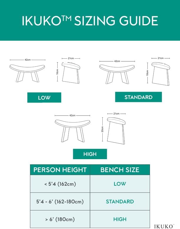 Meditation Bench IKUKO Original, Portable Version with Bag, Locally Handmade Wooden Kneeling Ergonomic Seiza Seat, Prana Yoga - 2 Colors, 3 Height Sizes-FlexoryFit