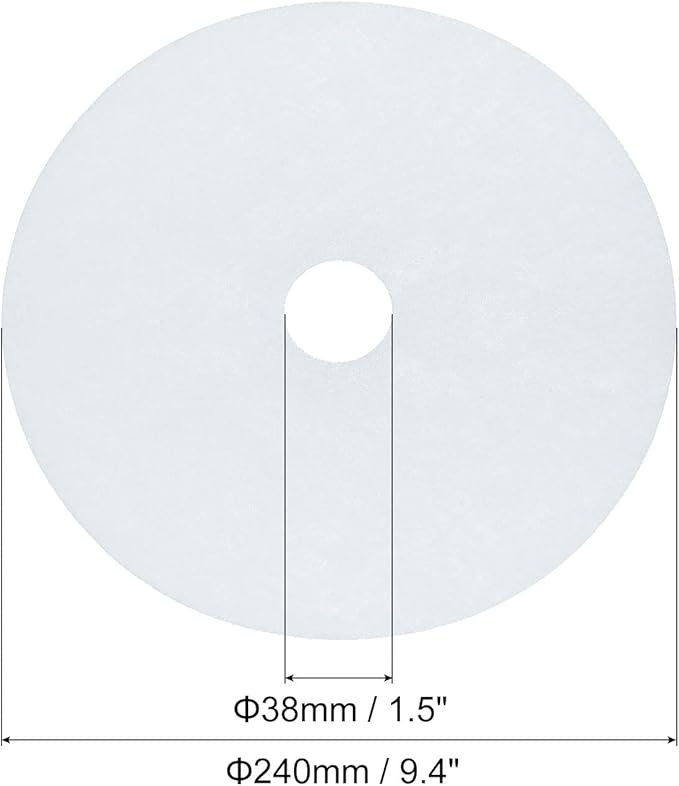 MECCANIXITY Universal Cloth Dryer Exhaust Filter, Cotton 240x38mm White for Clothes Dryer Filter Replacement Pack of 10