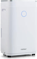 COSTWAY 4000 Sq. Ft Dehumidifier for Basement, 60 Pints Dehumidifier with Drain Hose, 3 Modes, 3-Color Digital Display, 24H Timer, 1.7 Gallon Water Tank, Auto Defrost, Ideal for Home, Large Room