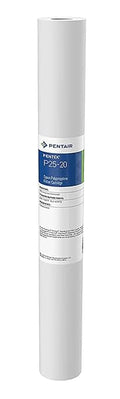 Pentair Pentek P25-20 Sediment Water Filter, 20-Inch, Whole House Spun-Bonded Polypropylene Replacement Cartridge, 20" x 2.5", 25 Micron, White, 1 Count (Pack of 1)