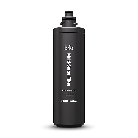 Brio 11" 3 Stage Single Housing Replacement Filter for Under Sink Water Filtration System Models: FUS100A & FUS100F | 12,000 Gallons or 18 Months | NSF 42 & 372 Certified