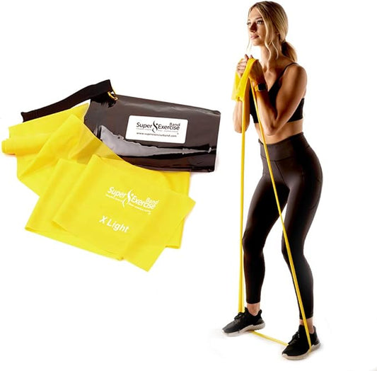 7Ft Long Resistance Bands for Stretching - Resistance Bands Set with Door Anchor - Exercise Bands Including Carry Pouch, E-Book & App - Latex-Free Workout Bands-FlexoryFit
