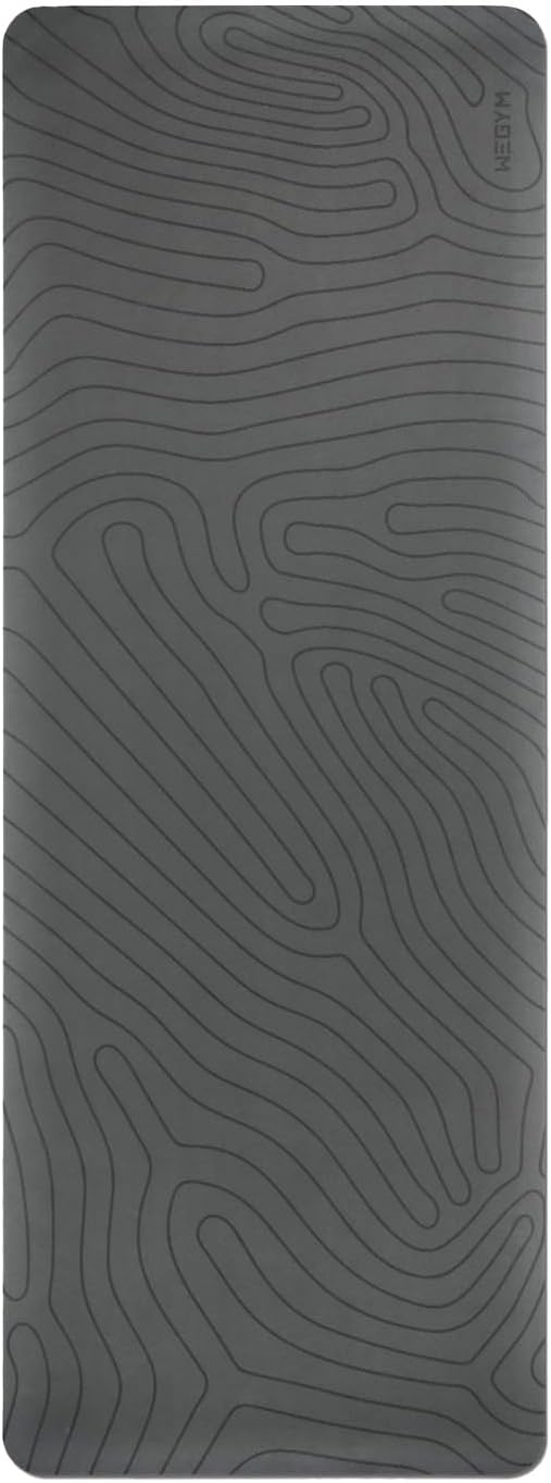 4mm Cushioned Exercise Mat for Yoga & Pilates - Anti Slip, Polyurethane with Suede Top & Carrying Strap-FlexoryFit