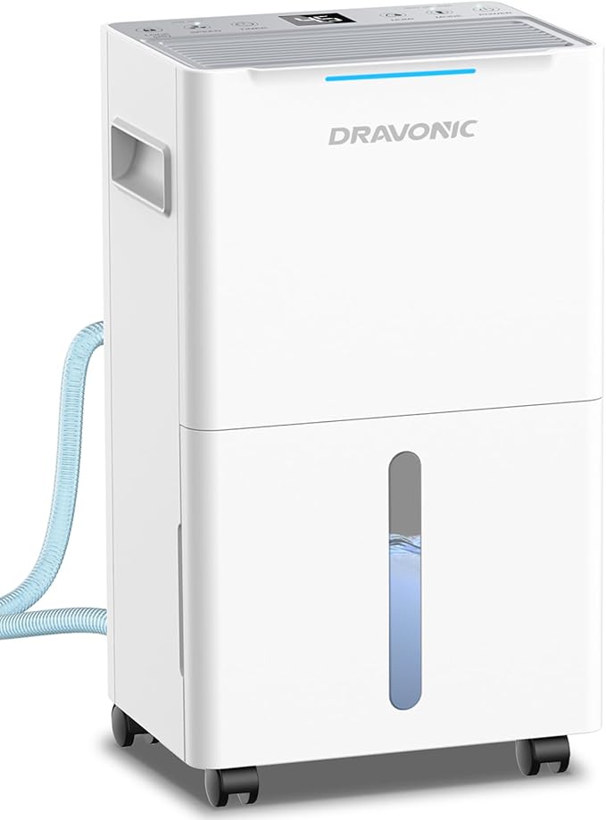 1500 Sq.ft Dehumidifier for Basement, MAX 21 Pints Dehumidifiers for Home with Drain Hose, Smart Humidity Control, 3 Modes for Bedroom and Bathroom, Dry Clothes, 24H Timer (White)