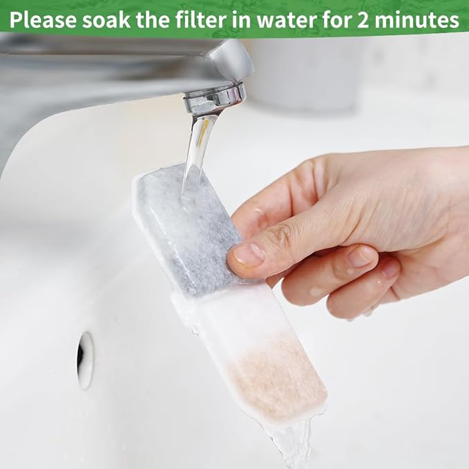 Cat Water Fountain Filters, 8 Packs Pet Water Fountain Filter Replacement Competible with Charcoal Water Fountain Filter Compatible with Cat Water Dispenser (White, 8 Filters)