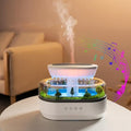 Upgrade Raindrop Humidifier Essential Oil Diffuser with Natural White Noise and Landscape Design，7 Led Colors Change Desktop Diffuser for Home Office Bedroom Waterdrop Diffuser Auto Shut-Off 250ml