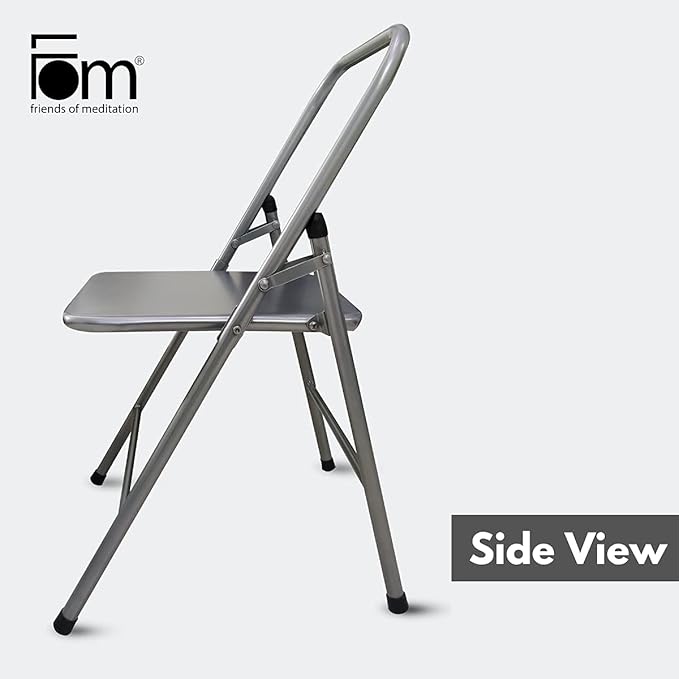 California Wellness Backless Yoga Chair with Yoga Book | Portable Folding Chair | Iyengar Yoga Chair | Flexibility & Strength Training Tool | Yoga Chairs for Adults | Supports Balance Handstand-FlexoryFit