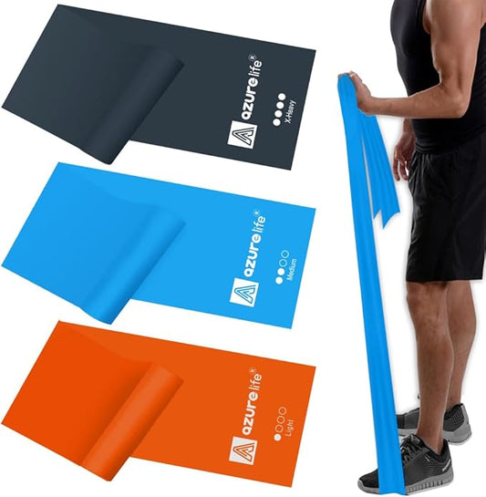 Resistance Bands,Professional Long Non-Latex Elastic Stretch Bands,Exercise Bands for Physical Therapy, Yoga, Pilates, Rehab, at-Home or The Gym Workouts, Strength Training-FlexoryFit