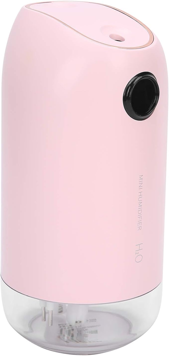 USB Rechargeable Humidifier Mini Humidifier Mist Maker for Home Bedroom Car (Pink)