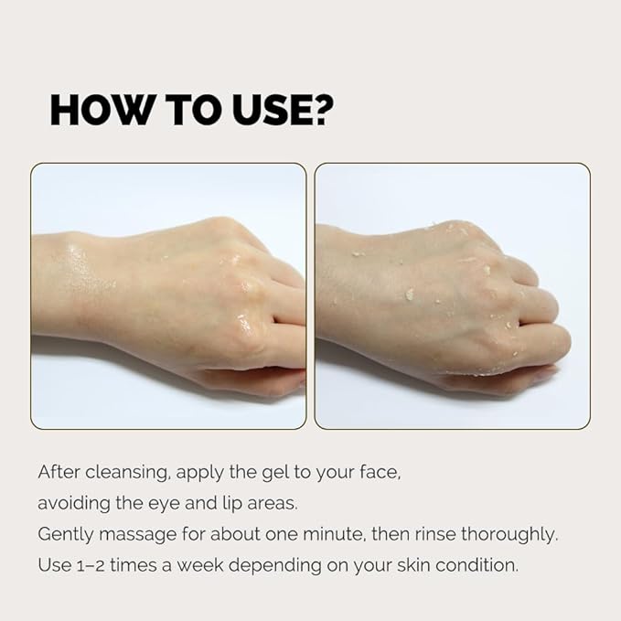 IASO Triple Action White Peeling Gel | Exfoliating Gel for Face, eep Pore Cleanse, Tone-Up Effect & Smoother Skin Texture, Korean Skin Care, 5.07 oz-FlexoryFit