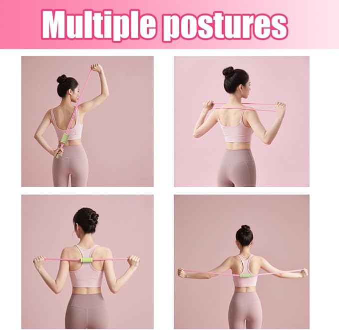 Figure 8 Fitness Resistance Bands with Handles, Yoga Resistance Band Stretch Fitness Band, Chest Expander, for Arm and Shoulder Stretch, Rope 8 Word Elastic for Women and Men（3 Pack）-FlexoryFit