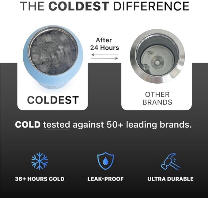 Coldest Insulated Water Bottle with Straw Lid - Stainless Steel Metal Insulated Bottle for Men & Women (Terraform Green, 32 oz)