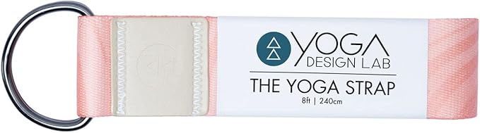 yogadesignlab YOGA DESIGN LAB | The Yoga Strap | Luxurious, Extra Long, Super Soft, Eco Printed | Studio Quality, Adjustable | Safely Stretch Further and Hold Longer | 8 ft Long-FlexoryFit