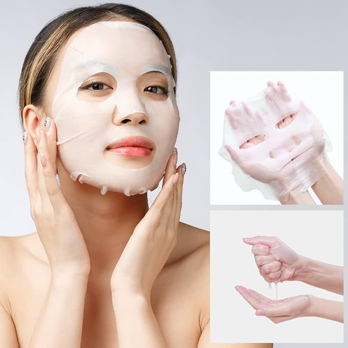 #OOTD Ceramide Brightening Sheet Mask For Face, Moisturizing, Anti Aging Ceramide, Peptide, Vitamin C, EVE Vegan 10EA-FlexoryFit