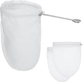 3Pcs Ultra Fine Mesh Strainer Bags, Reusable Cheese Cloth Bag for Straining with Stainless Steel Handle Reusable Nut Milk Bags for Nut Milk Coffee Juice Yogurt(Small Size)