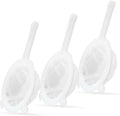 3-Piece Mesh Strainer Set with Handles & Hanging Loops, 100/200/300 Mesh, Nylon & Plastic Sieve for Tea, Coffee, Nut Milk, Juice, Broth, Smoothies, Reusable & Easy to Clean,Durable,Dishwarer Safe