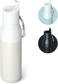 LARQ Flip Top 25 oz Insulated Stainless Steel Water Bottle With Straw | Thermos, BPA Free | Reusable Bottle for Sports, Gym, Travel | Keeps Drinks Cold 24 Hours, Granite White