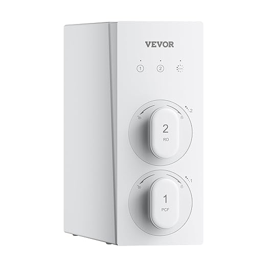 VEVOR Reverse Osmosis System, 400 GPD 8-stage Tankless Reverse Osmosis Water Filter, Certified Under Sink Water Filtration System, 2:1 Pure to Drain, Reduces TDS, Lead, Chlorine, Bad Taste, Odor
