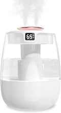 VENTISOL Small Humidifier for Bedroom, 1.3L Portable Cool Mist Humidifie with Light and 10/20 H Timer Sprays, Mini Personal Desk Air Humidifier with USB Cable, for Small Room, Plants
