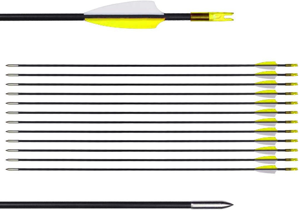 LWANO 31" Training Arrows-Archery Practice Target Arrows for Kids Youth or Beginners with Durable Shaft on Recurve Bow Compound Bow and Longbow