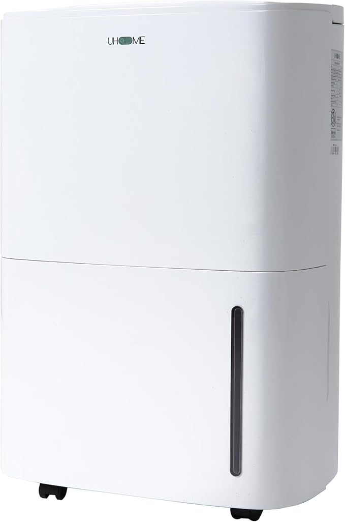 Uhome 120 Pints Dehumidifier with Drain Hose - 6000 Sq. Ft Quiet Dehumidifier for Home, Basements, Storages and Large Rooms with 5L Water Tank