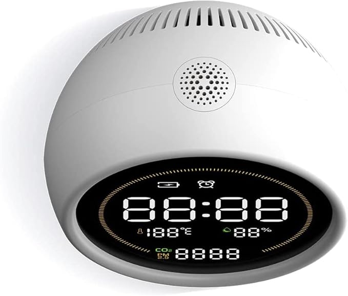 Carbon Dioxide CO2 + PM2.5 Air Quality Monitor, Pollution & Ventilation Meter – Temperature and Humidity Sensor – Measure Indoor Ventilation Levels with CO2 PPM and PM2.5 Micron Dust Levels