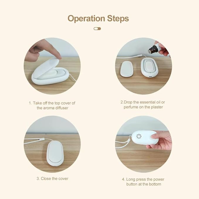 Travel Mini Diffuser for Essential Oils Multifunction Waterless Mini Car Aromatherapy Diffuser for Room Office Bedroom(Black)