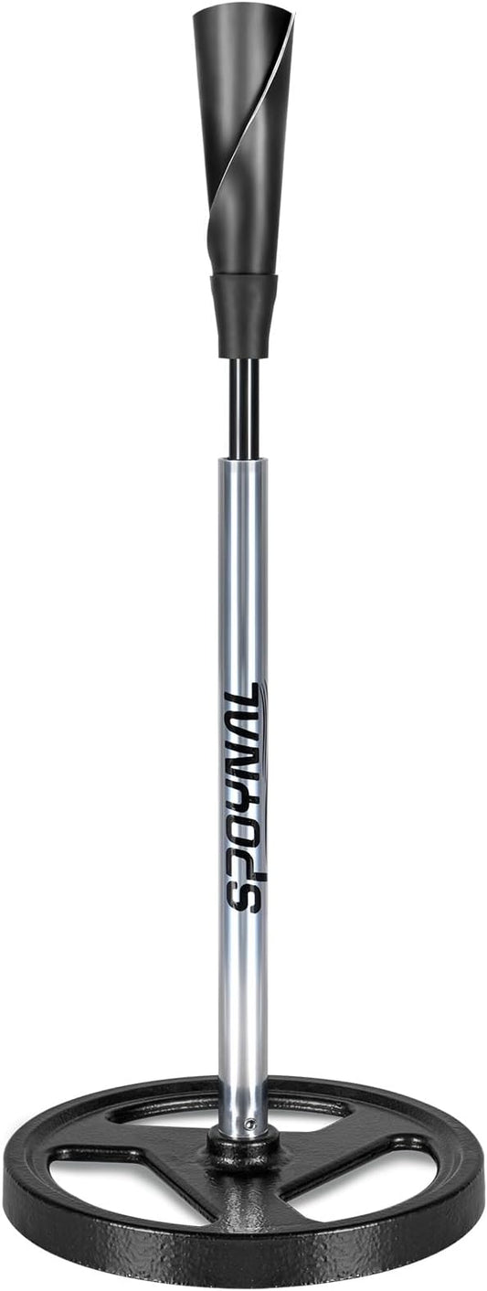 Portable Batting Tee for Baseball/Softball - Adjustable Height 24" to 46", 25" to 37", Baseball Practice Training Hand-Rolled Flexible Rubber Top & Heavy Duty Base for T-Ball, Youth & Adults