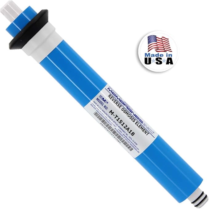 APPLIED MEMBRANES INC. 18 GPD Reverse Osmosis Membrane | RO Membrane Water Filter Replacement for Reverse Osmosis Water Filtration System | 1.5” x 12” Universal Compatibility | Made in USA