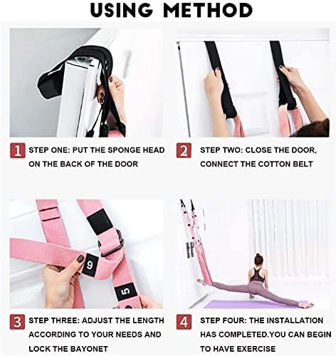 Yoga Fitness Stretching Strap, Adjustable Leg Stretcher Back Bend Assist Trainer, Improve Leg Waist Back Flexibility Home Gym Equipment for Rehab Pilates Ballet Cheerleading Splits Gymnastics-FlexoryFit