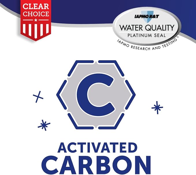 Clear Choice Taste Filter Replacement for Whirlpool 4396508 EDR5RXD1 Filter Compatible with FILTER5 WF285 WPRF-100 8212652 Refrigerator Water Filter, NSF/ANSI 42, Box of 2, Made in the USA