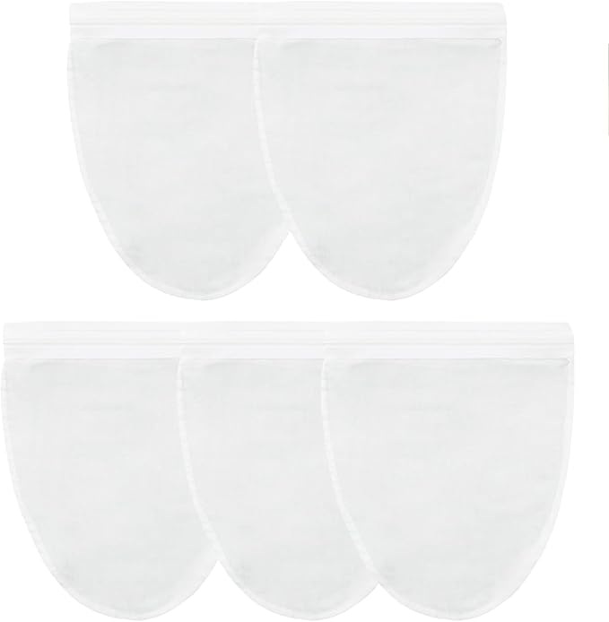 Nut Milk Bag Strainer, Strainers Fine Mesh Bags, Reusable Cheese Cloth Bag for Straining for Filter Juices, NutMilk, Cheese, Honey, Butter, (S-Size*5/ Excluding Bracket)