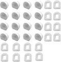Pet Fountain Filter Replacement, Compatible with Multiple Pet Water Dispensers Water Bowl (16 Carbon Filters+16 Foam Filters)