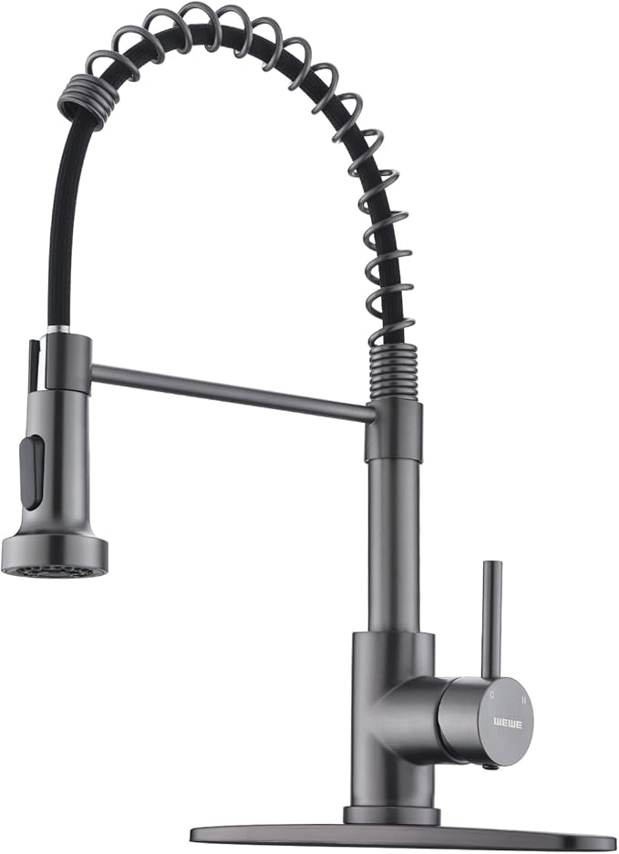 WEWE Black Stainless Kitchen Faucet, Faucet by WEWE