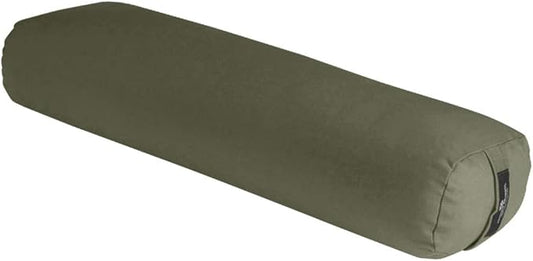 Hugger Mugger Junior Yoga Bolster - Narrower Profile, Very Firm, Great for Smaller Yogis, Heart-Opening poses or Under the Knees, Handmade in USA-FlexoryFit