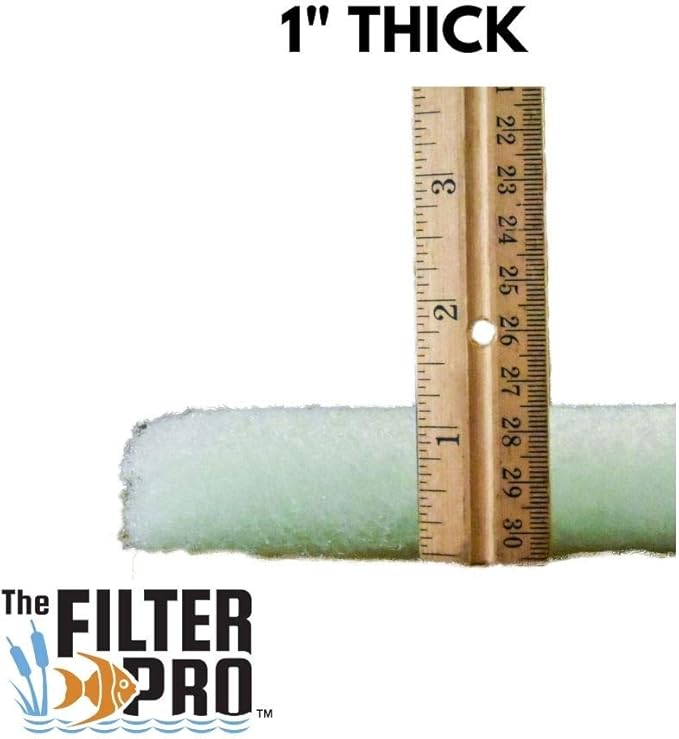 Lime Green Fine Filter Media, 1" Thick, 16" x 56" Roll, Perfect for Aquariums, Ponds or Water Gardens, Made in USA