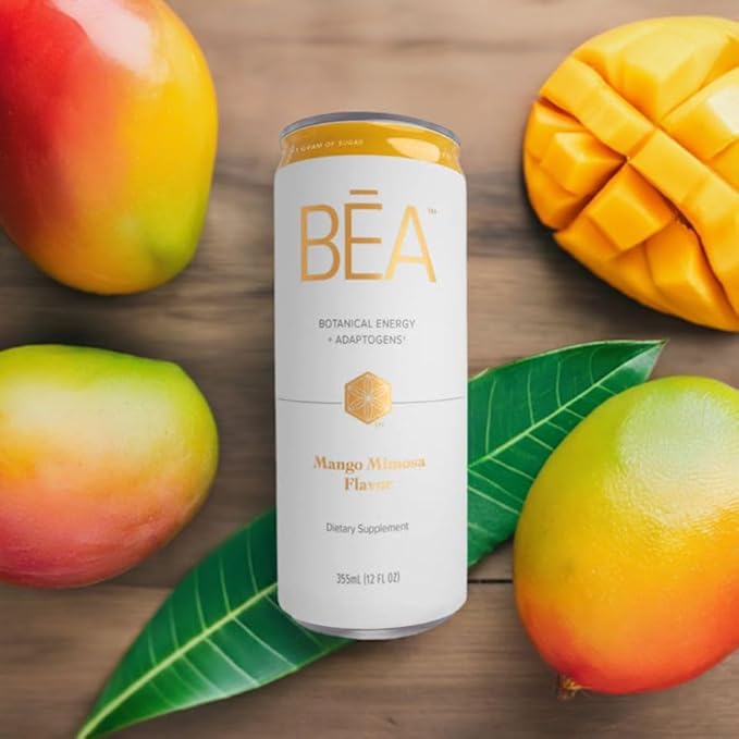 Isagenix BĒA™ Sparkling Energy Drink – Botanical Energy + Adaptogens – Mango Mimosa (12 Servings)-FlexoryFit