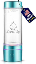 LevelUpWay 2025 Hydrogen Water Bottle Generator – Up to 2500 PPB Pure Hydrogen Water – Dual Chamber SPE PEM Technology – Blue – Enhanced Hydration Solution