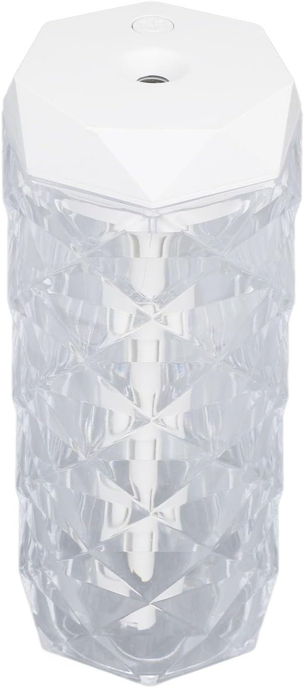 Small Air Humidifier Colorful Ambient Lighting Multi Faceted Prism Design for Car Home Room (1000ML)