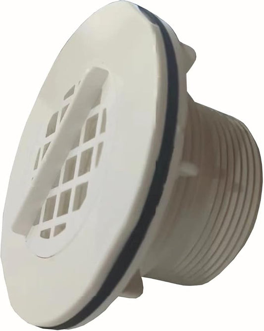 Threaded Inlet Strainer Kit Replacement for Above Ground Pool Setup and Pool Sand Filter Pump (with Filter Nut and Rubber Washer)