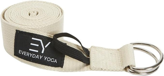 Everyday Yoga Super Strong Strap with Metal D-ring Buckle - Improve Flexibility, Stretching, and Physical Therapy Fitness.-FlexoryFit