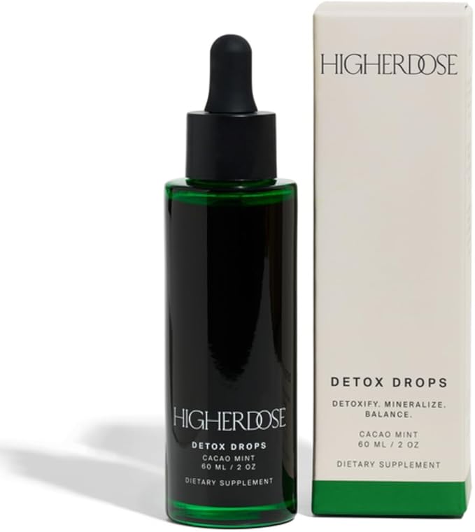 HigherDOSE Detox Drops - Liquid Chlorophyll Water Drops to Support Daily Detox & Boost Skin's Natural Glow - Plant Powered Formula with Milk Thistle, Beetroot Juice, Magnesium & Minerals (2 oz)-FlexoryFit
