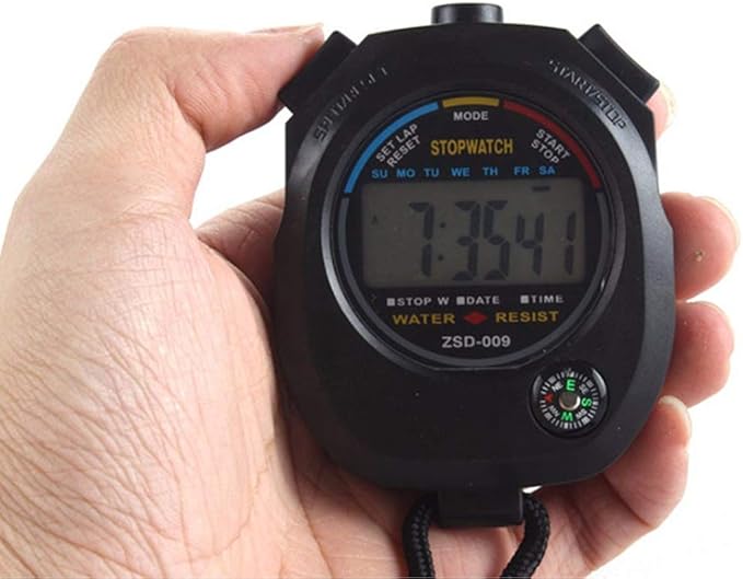 12 pack Multi-function Electronic Digital Sport Stopwatch Timer, Large Display with Date Time and Alarm Function,suitable for Sports Coaches Fitness Coaches and Referees-FlexoryFit
