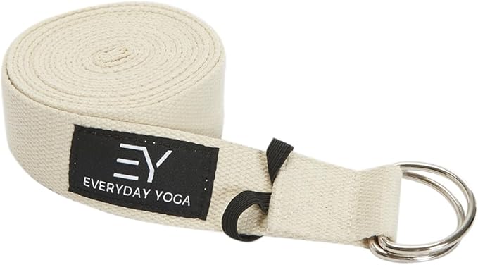 Everyday Yoga Super Strong Strap with Metal D-ring Buckle - Improve Flexibility, Stretching, and Physical Therapy Fitness.-FlexoryFit