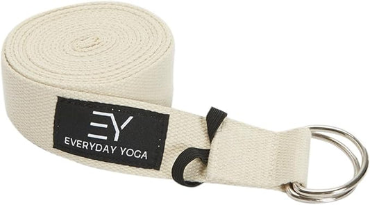 Everyday Yoga Super Strong Strap with Metal D-ring Buckle - Improve Flexibility, Stretching, and Physical Therapy Fitness.-FlexoryFit