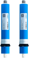 50 GPD RO Membrane Filter Replacement, 11.75" x 1.75" Reverse Osmosis Water Filter Membranes Replacement for Home Drinking Under Sink RO Water Filtration System, 2-Pack
