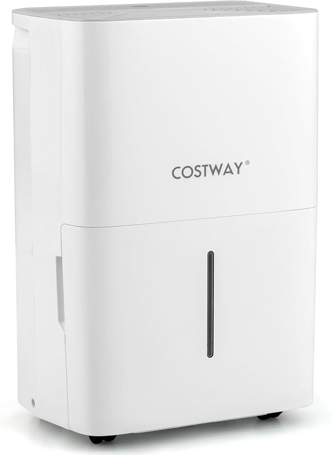 COSTWAY 94.5 Pints Energy Star Dehumidifier, 6000 Sq.Ft Portable Large Home Dehumidifier for Basements with 2 Modes & 3 Fan Speeds, 1.4 Gallon Tank