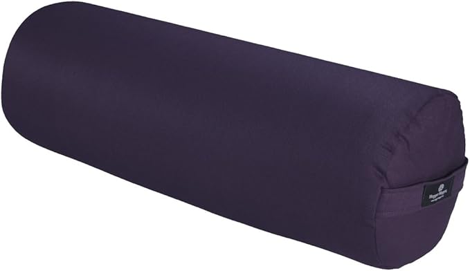Hugger Mugger Round Yoga Bolster - Firm Round Shape, Higher Profile, Great Under Knees, Soft Support, Handmade in The USA-FlexoryFit