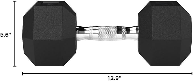 Amazon Basics Rubber Hex Dumbbell Hand Weight-FlexoryFit